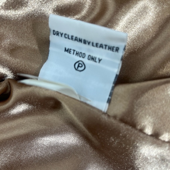 Pamela McCoy Tan Leather Blazer Jacket - Picture 9 of 11